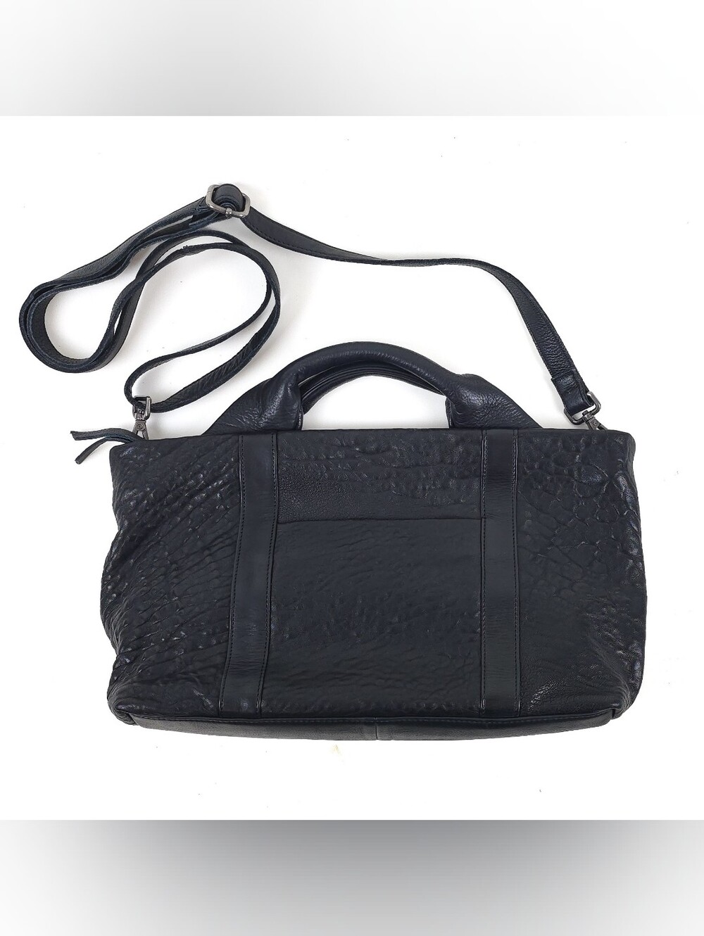 Latico Sam Leather Satchel in Bubble Black
